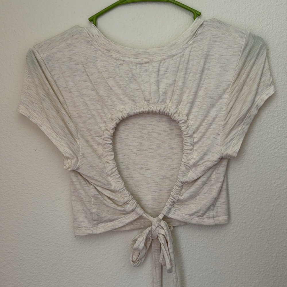 Aerie  offline Crop Drawstring Open Back Thumbs Up - Picture 4 of 8
